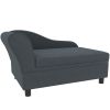 PawHut Pet Sofa Bed Couch with Storage, Pet Sofa for Cats and Small Dogs, Dark Gray
