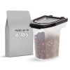 6.5 Lbs / 8 Qt WeatherPro Airtight Pet Food Storage Container/Treat Box for Dog Cat and Bird Food, Keep Fresh, Translucent Body, Easy Clean Up