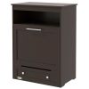 PawHut Pet Feeder Station Storage Cabinet, Dog Food Storage Container with Dog Raised Bowls, Watering Supplies, Gray