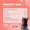 Flea Support Chews for Cats Salmon Flavor Flea and Tick Supplement for Cats Daily Oral Cat Flea and Tick Treatment Chews Soft Treats for All Breeds &