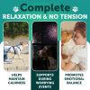 Hemp Calming Chews for Dogs Dog Anxiety Relief Treats with Hemp Oil Turmeric Valerian Ginger Health and Wellness Supplements for Dogs Hip and Joint Su