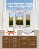 VEVOR Cat Door for Window, Adjustable to Fit Window Width 23"-28", 4 Secure Lock Modes, Aluminum Frame and High-Transparency Glass, Magnetic Closure
