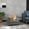 PawHut Elevated Dog Sofa Pet Bed with Storage Soft Cushion for Small Medium Dogs Gray