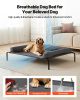 VEVOR Elevated Dog Bed for Large Dog Portable Raised Dog Cot with Pillow XL Gray