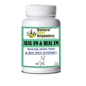 Seal Em & Heal Em Capsules Dog Cat & Small Animal*  Wound, Infection & Hot Spot Support* (size: DOG/ 150 caps /  450 mg)
