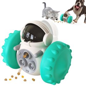 fPawPartner Dog Tumbler Interactive Toys Increases Pet IQ Slow Feeder Labrador French Bulldog Swing Training Food Dispenser (Color: Blue, Ships From: China)