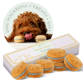 Dog Macarons - Count of 6 (Dog Treats | Dog Gifts) (flavor: Birthday Cake)